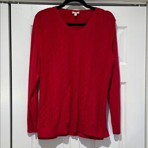 Talbots Womens Cable Knit Sweater Size L Capsule Academia Preppy Old Money Ivy‎